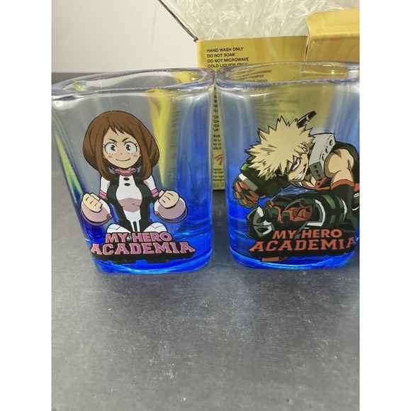 My Hero Academia Mini Shot Glass set of 4 Ochaco Deku Tenya Lida Katsuki Bakugo - Picture 8 of 9